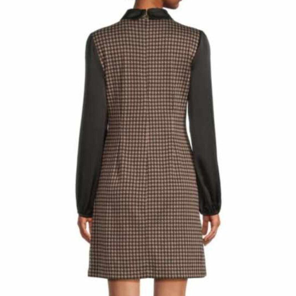 Tommy Hilfiger Houndstooth Twofer Knit Mini Dress - Picture 2 of 9